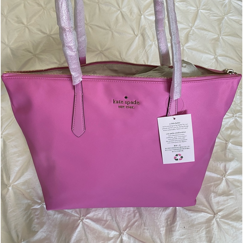 Kate Spade Pink Nylon Tote Bag NWT